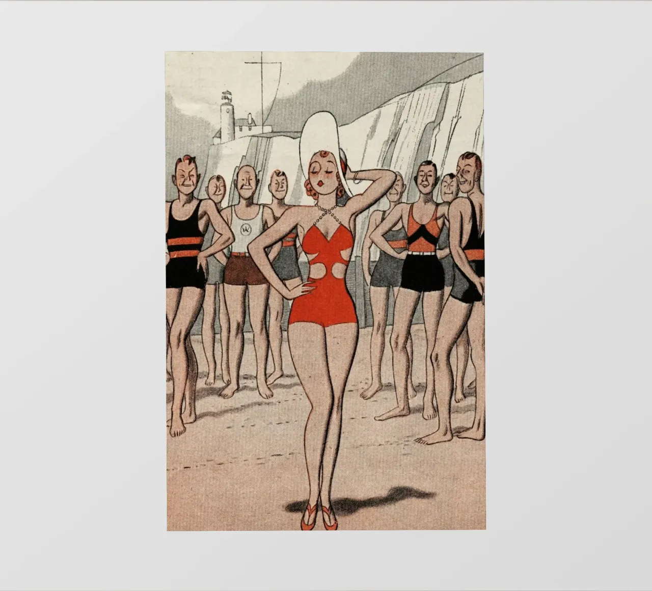 ´30s Beach Lady pellicola backlit da Hemingway Design