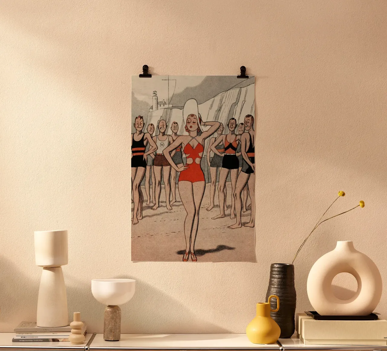 ´30s Beach Lady carta hahnemühle da Hemingway Design