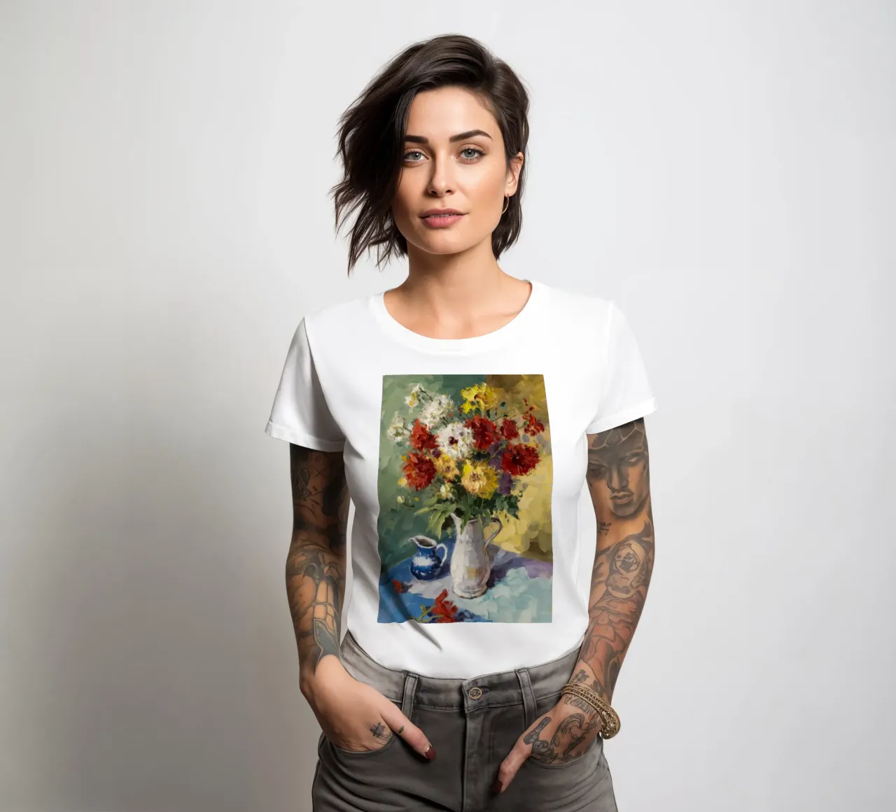 Éclat floral automnal t-shirt ajusté pour femmes de Radiance Landscape