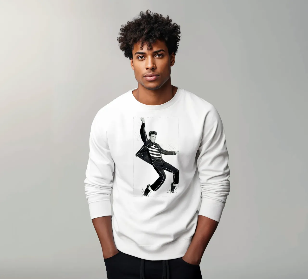 Dormitorio del Rey del Rock and Roll sudadera de Rene Shop