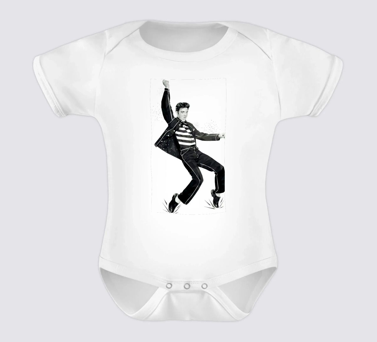 King of Rock and Roll Bedroom short-sleeve baby romper by Rene Shop