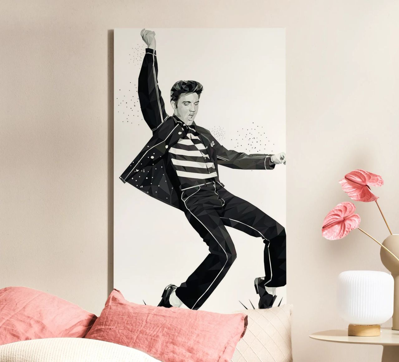 King of Rock and Roll Bedroom canvas by Rene Shop