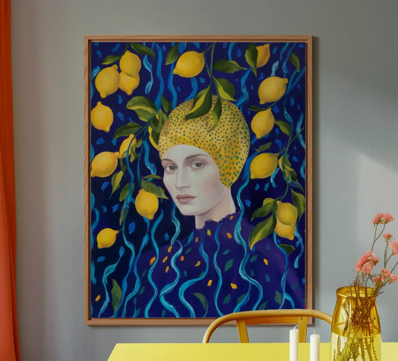 Midnight Lemon Crown alu-dibond by Vivid Reverie