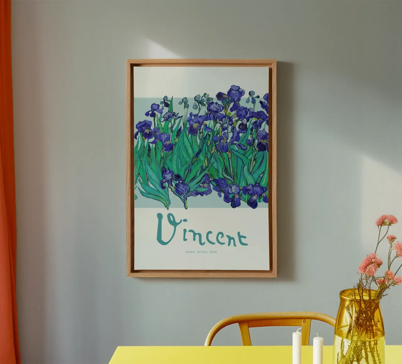Signed, Vincent – Irises 4 tela con Cornice a cassetta da Vintage by JUNIQE