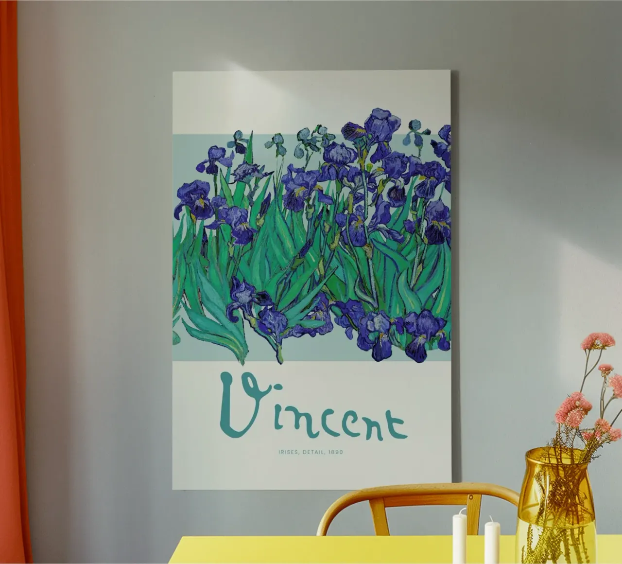 Signed, Vincent – Irises 4 tela con Cornice a cassetta da Vintage by JUNIQE