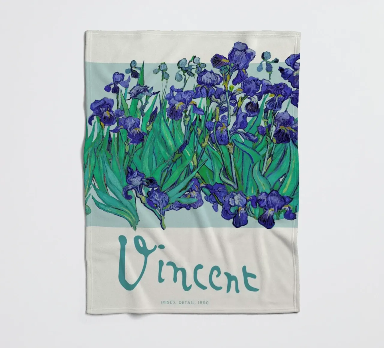 Signed, Vincent – Irises 4 coperta in pile da Vintage by JUNIQE