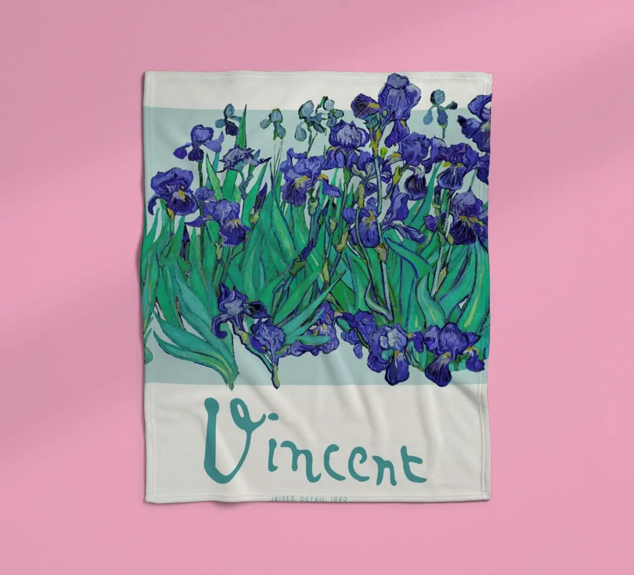 Signed, Vincent – Irises 4 coperta in pile da Vintage by JUNIQE
