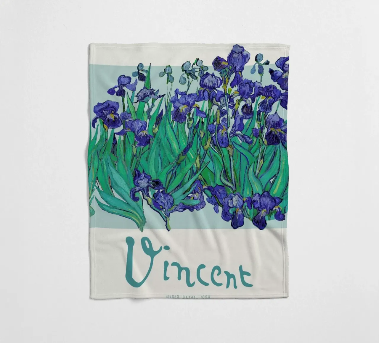 Signed, Vincent – Irises 4 coperta in pile da Vintage by JUNIQE
