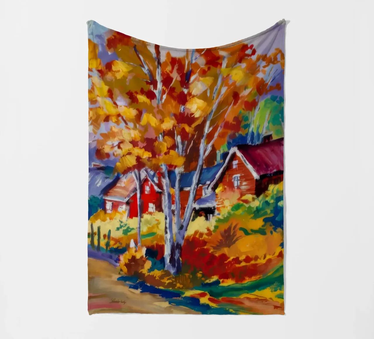Brillantezza della cabina d'autunno coperta in pile da Radiance Landscape