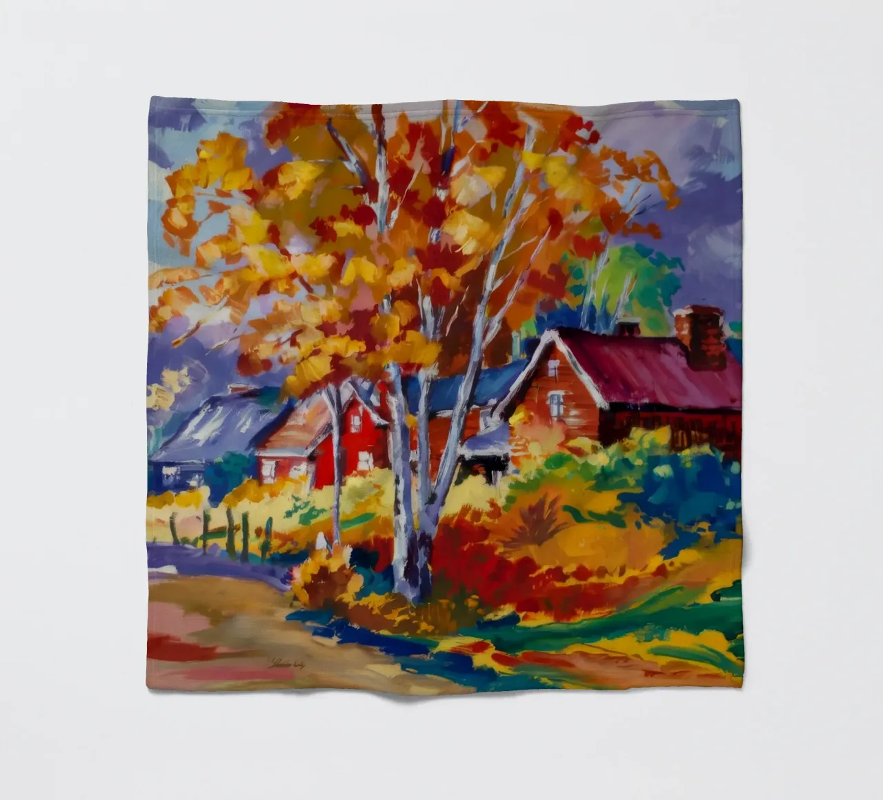Brillantezza della cabina d'autunno coperta in pile da Radiance Landscape