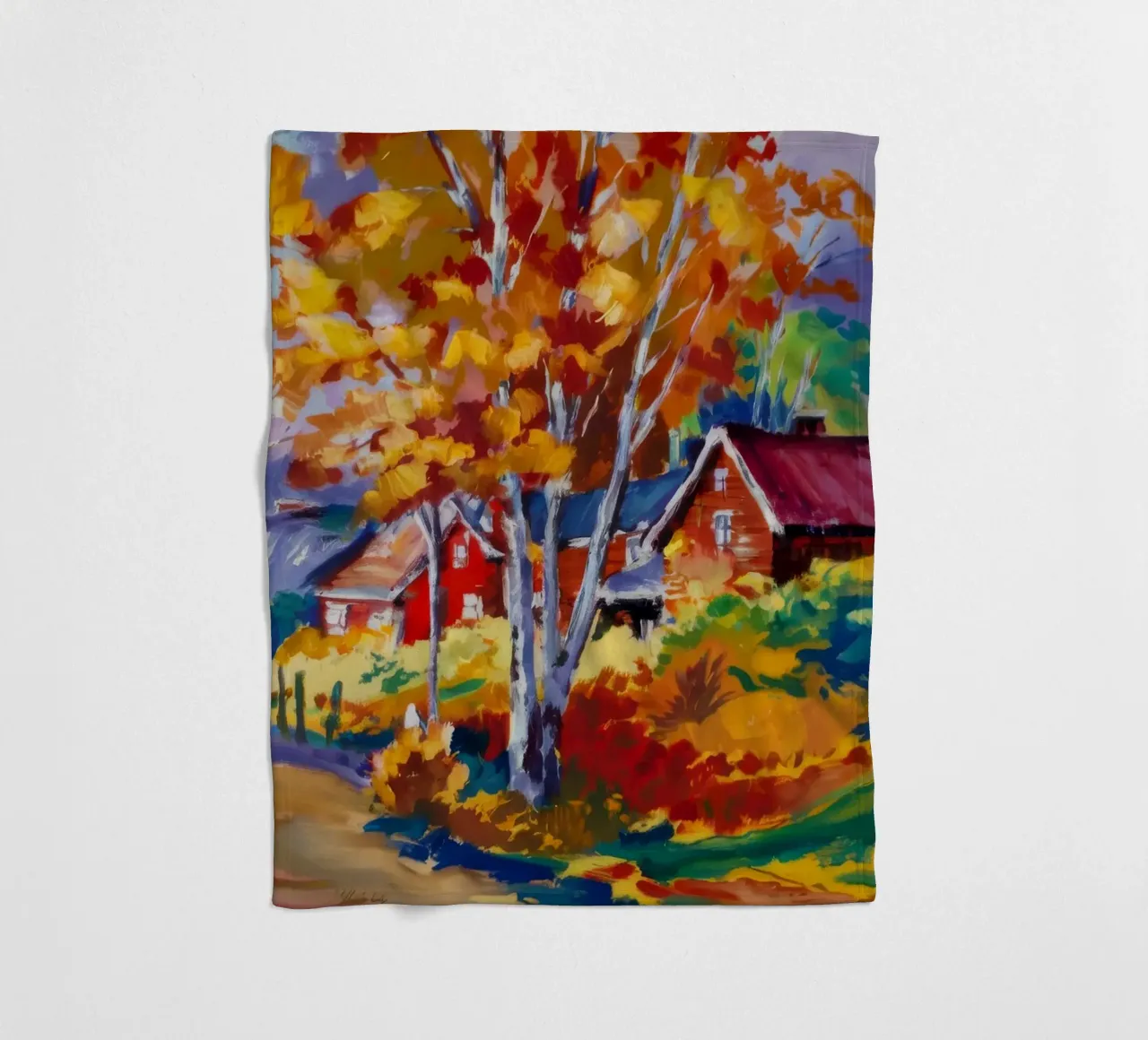 Brillantezza della cabina d'autunno coperta in pile da Radiance Landscape
