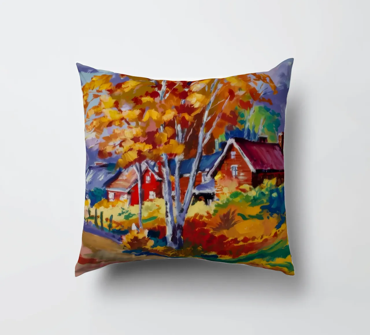 Brillantezza della cabina d'autunno cuscino da Radiance Landscape