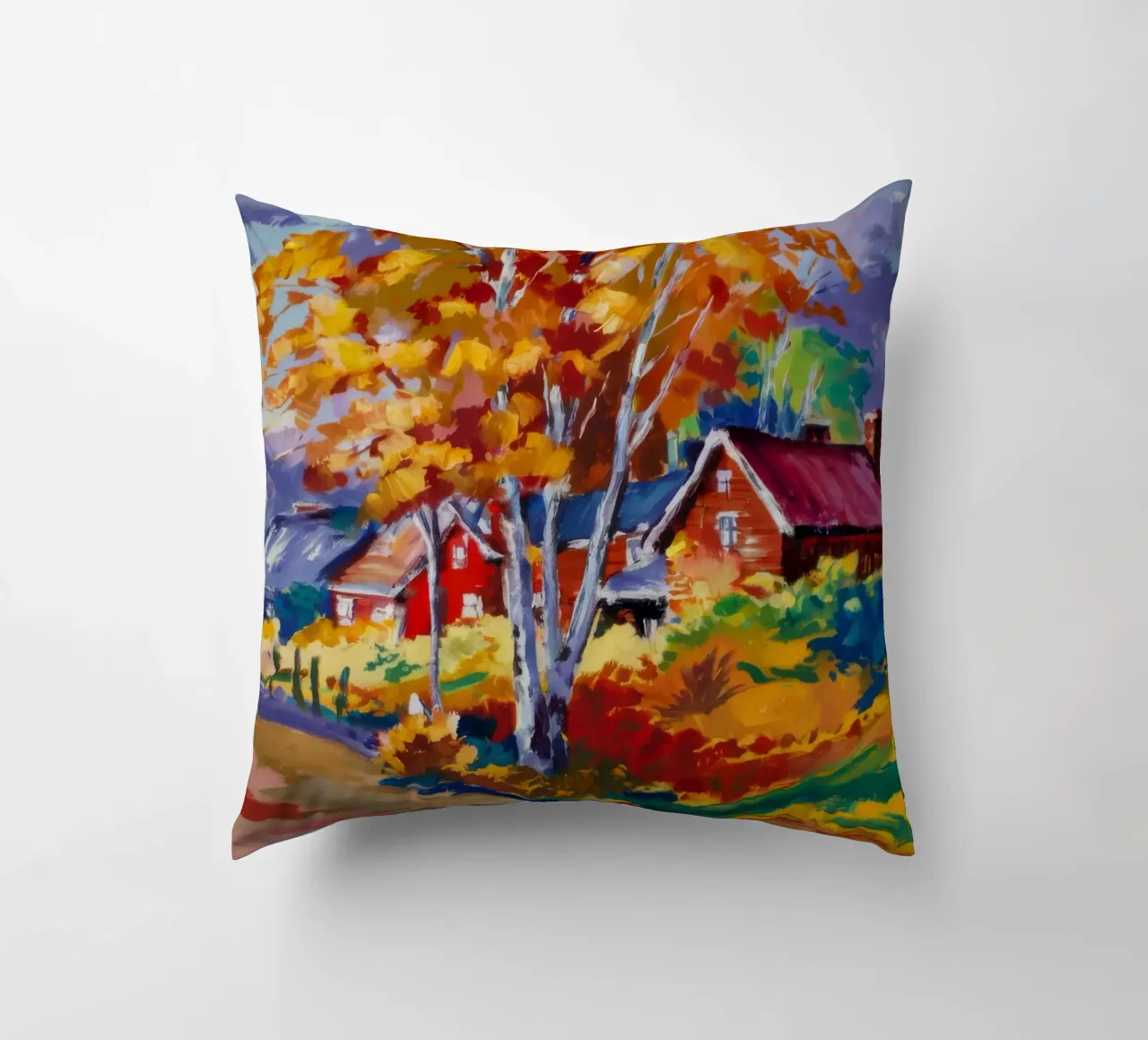 Brillantezza della cabina d'autunno cuscino da Radiance Landscape
