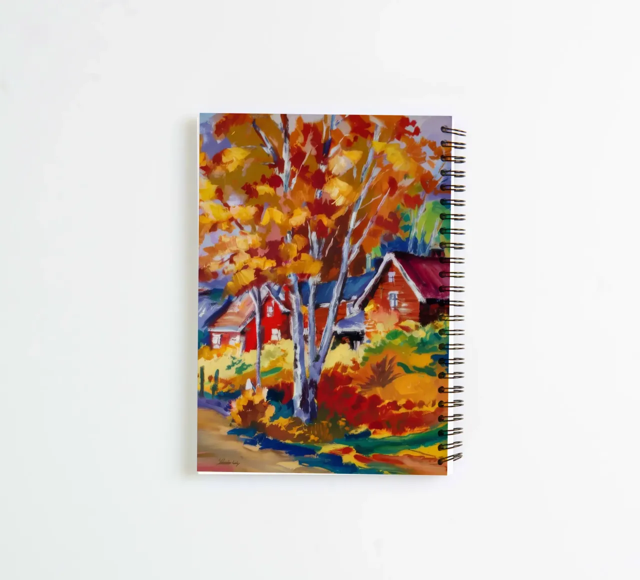 Autumn Cabin Brilliance spiral notebook by Radiance Landscape