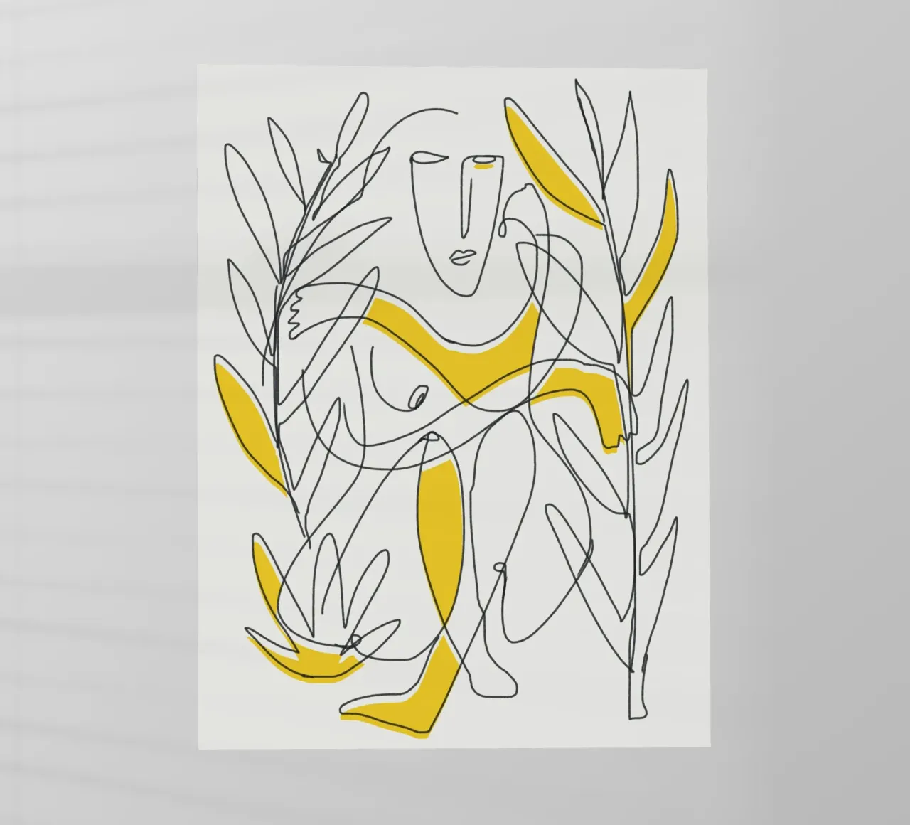 Fogliame botanico in line art pellicola backlit da Little Dean