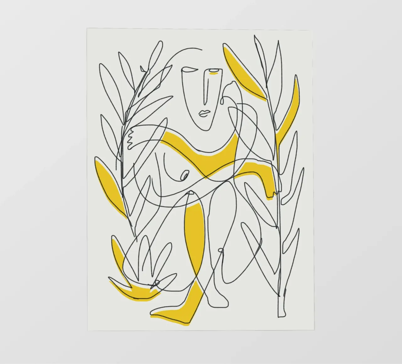 Fogliame botanico in line art pellicola backlit da Little Dean