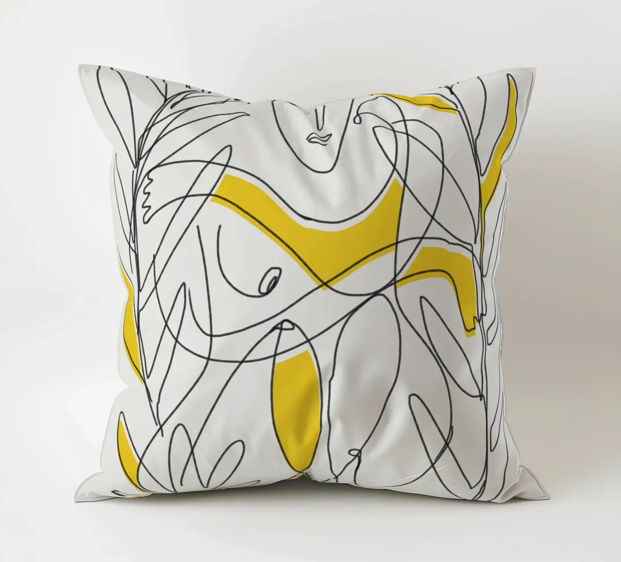 Fogliame botanico in line art cuscino da Little Dean