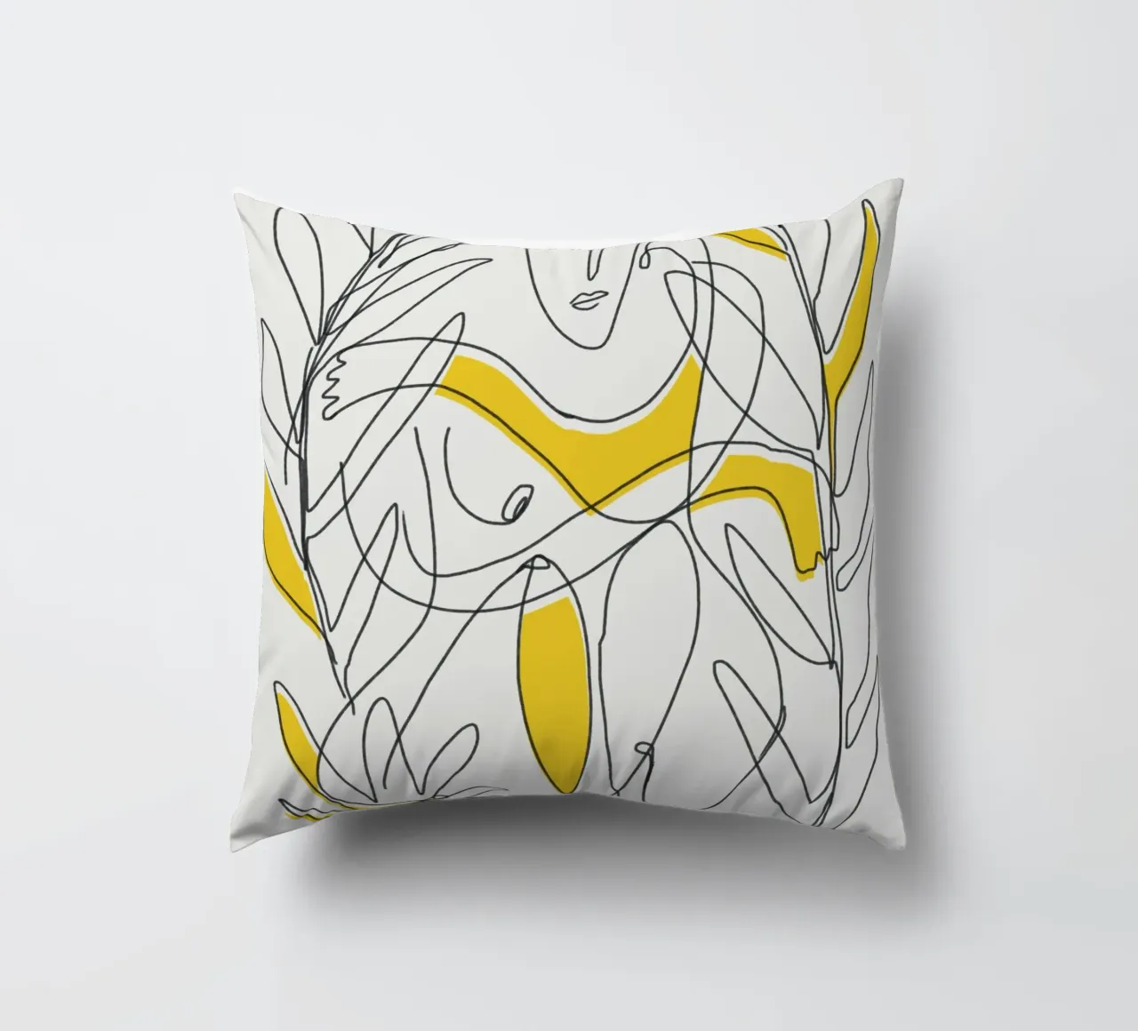 Fogliame botanico in line art cuscino da Little Dean