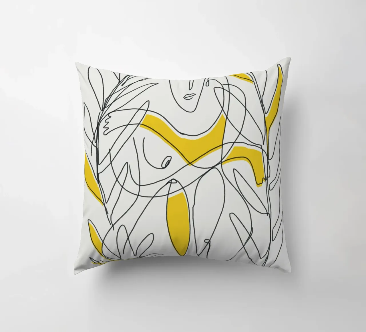 Fogliame botanico in line art cuscino da Little Dean
