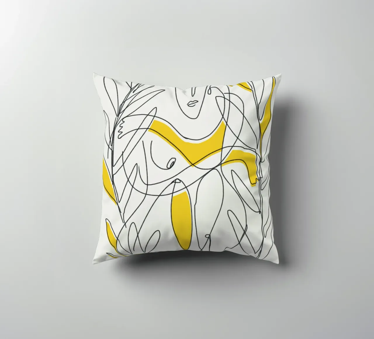 Fogliame botanico in line art cuscino da Little Dean