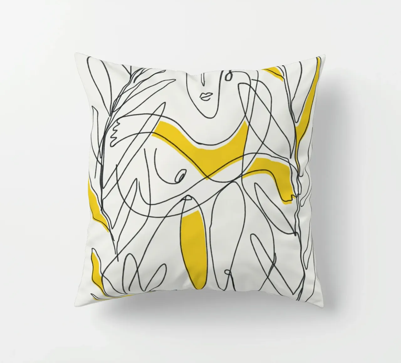 Fogliame botanico in line art cuscino da Little Dean