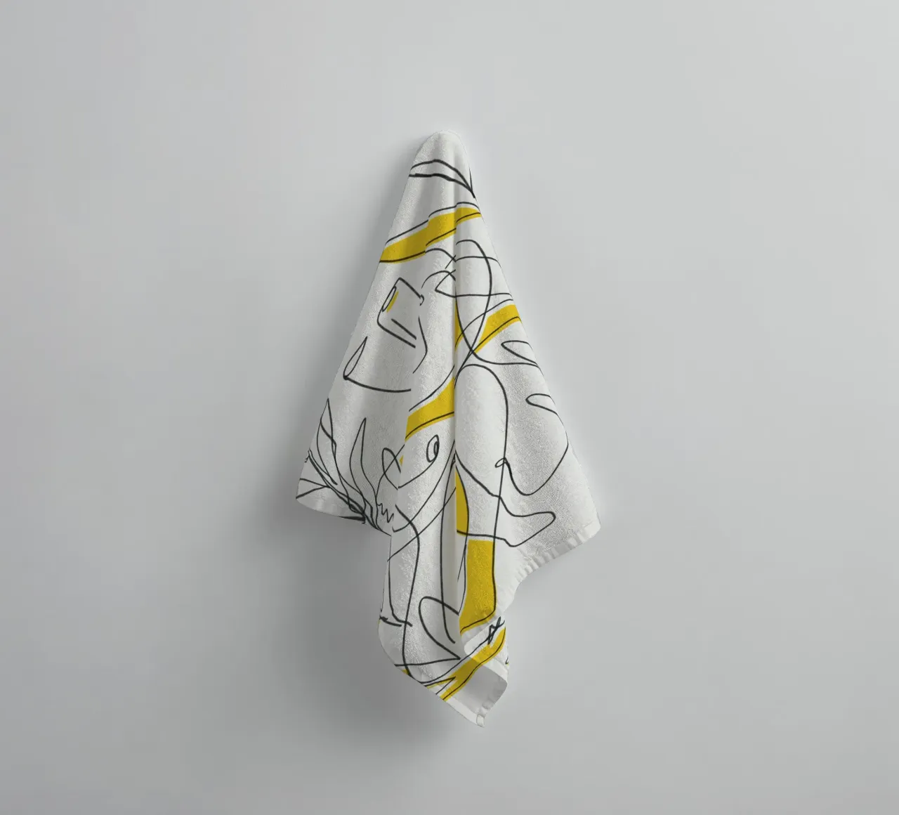 Fogliame botanico in line art asciugamano da bagno da Little Dean