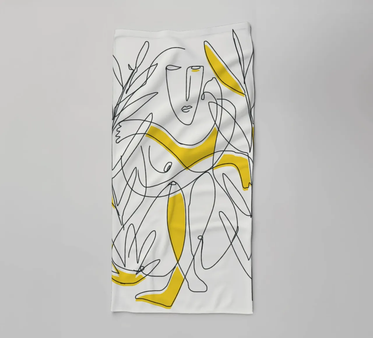 Fogliame botanico in line art asciugamano da bagno da Little Dean