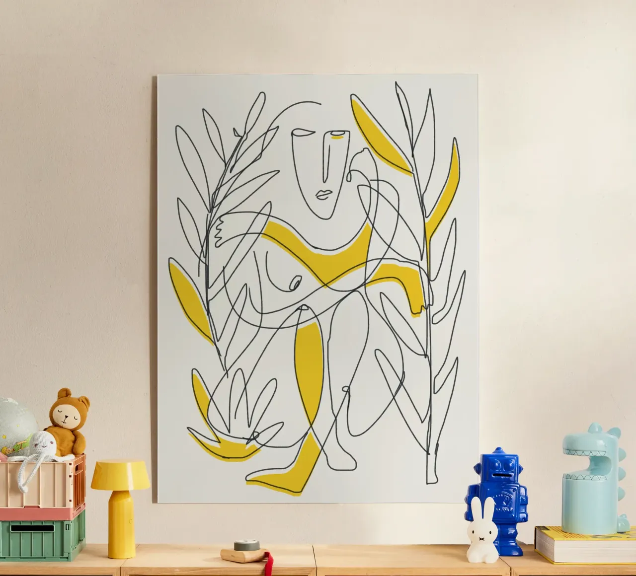 Fogliame botanico in line art plexiglass da Little Dean