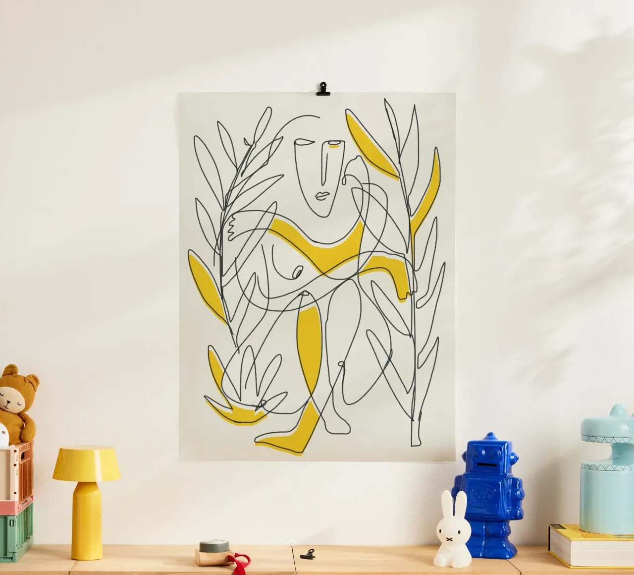 Fogliame botanico in line art poster da Little Dean