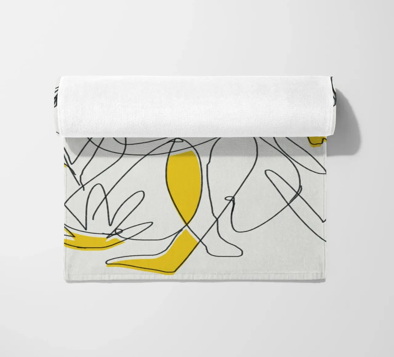 Fogliame botanico in line art telo mare da Little Dean