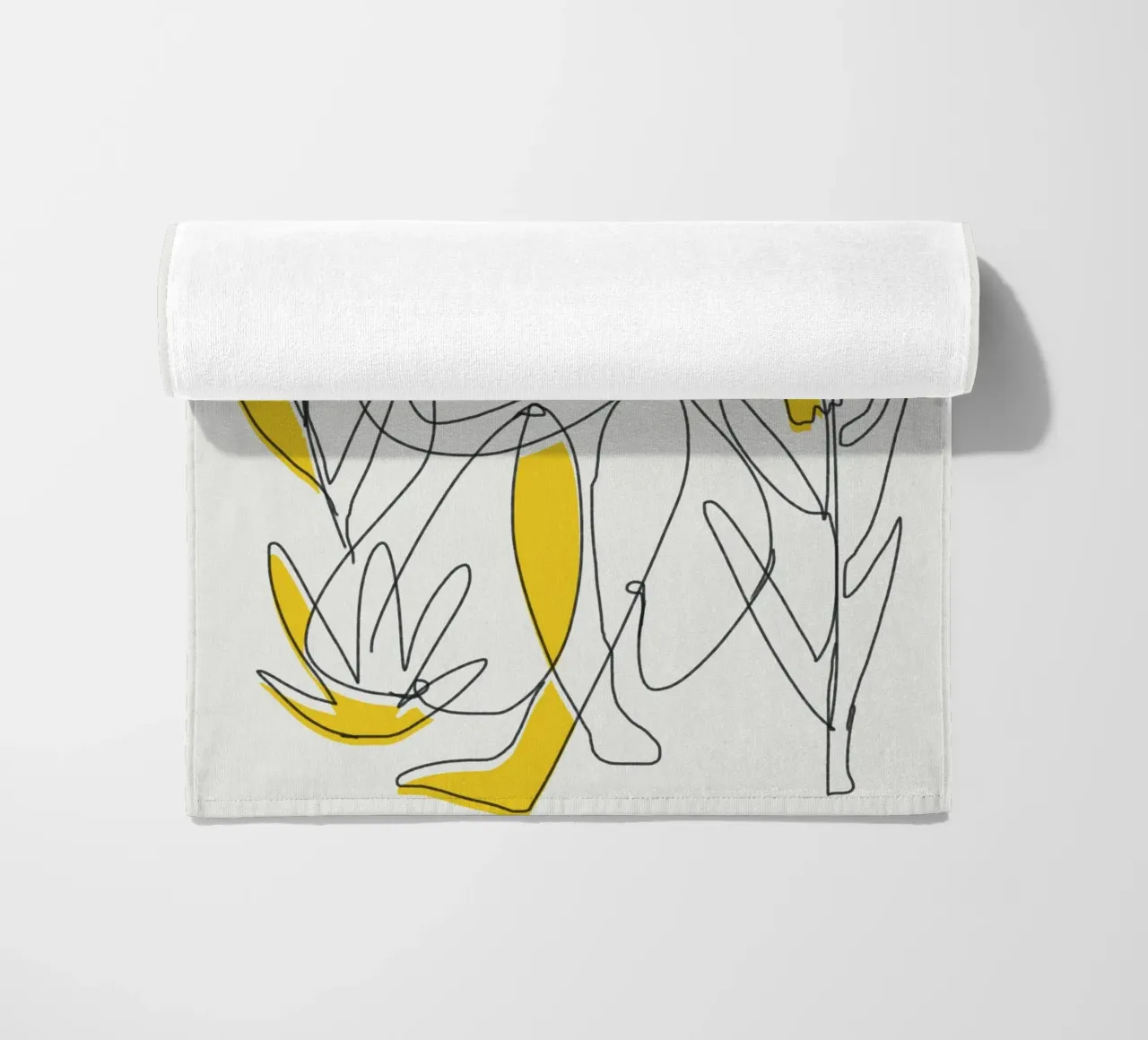 Fogliame botanico in line art telo mare da Little Dean