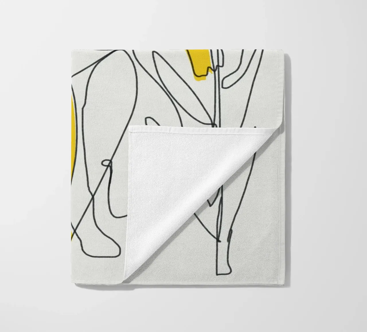 Fogliame botanico in line art telo mare da Little Dean