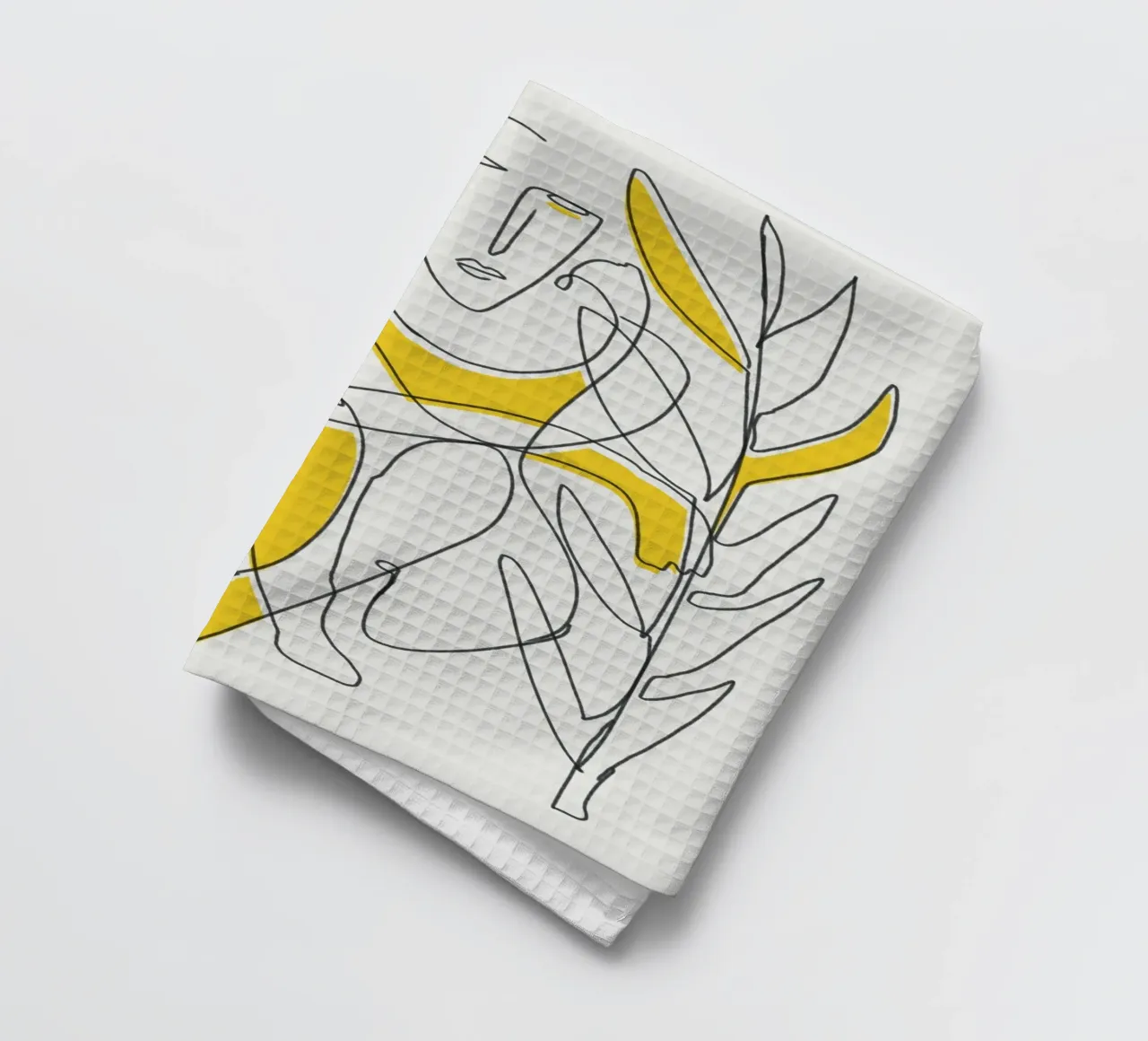 Fogliame botanico in line art canovaccio da cucina da Little Dean