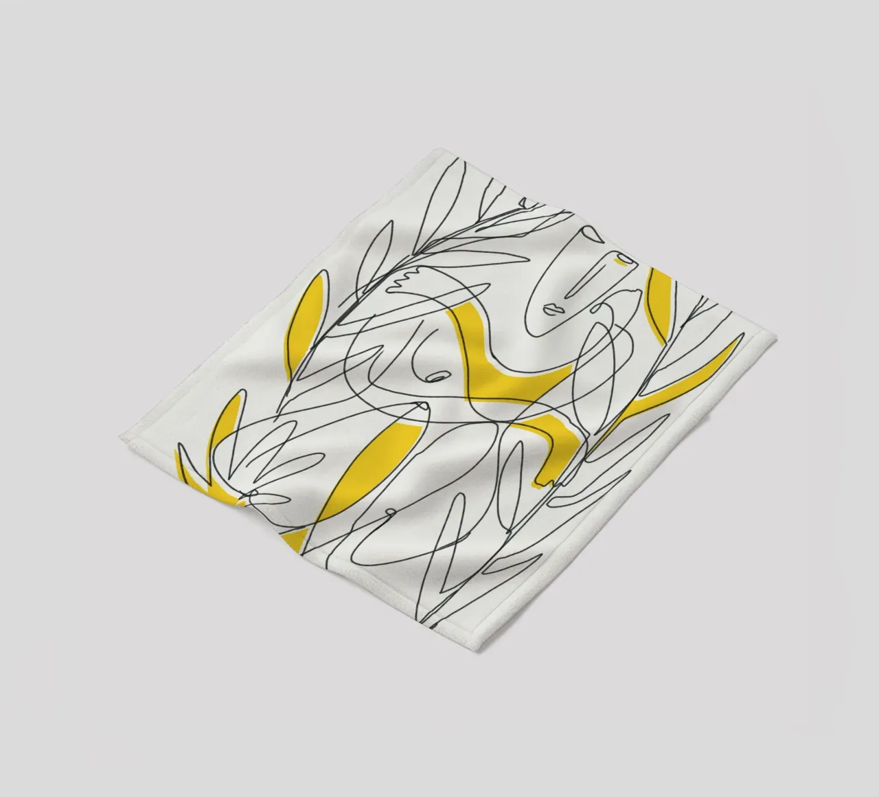 Fogliame botanico in line art coperta in pile da Little Dean