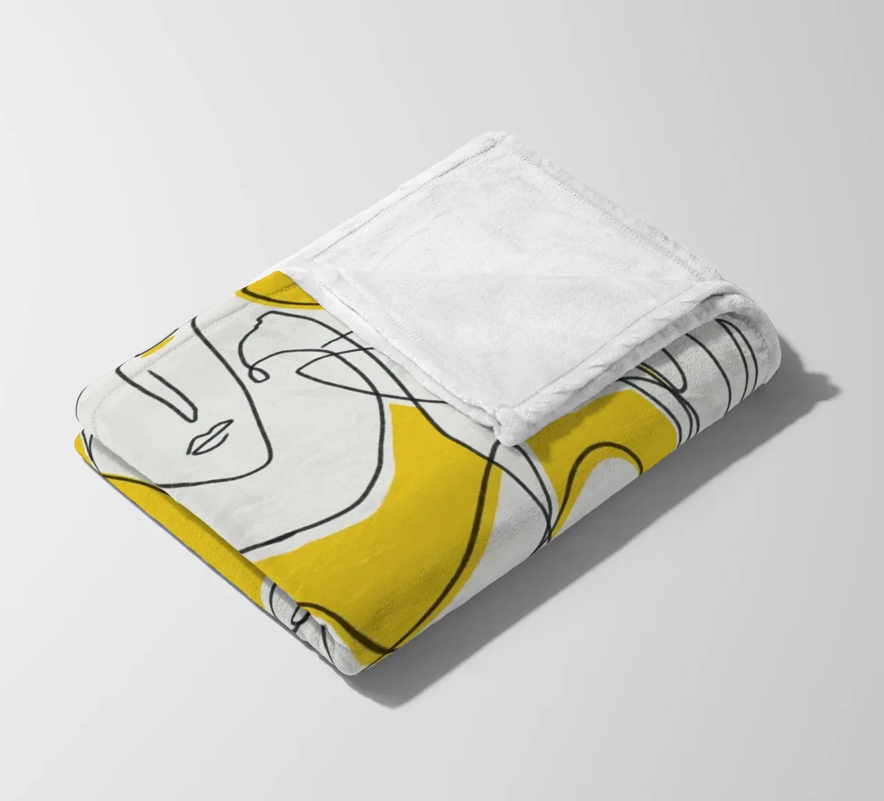 Fogliame botanico in line art coperta in pile da Little Dean