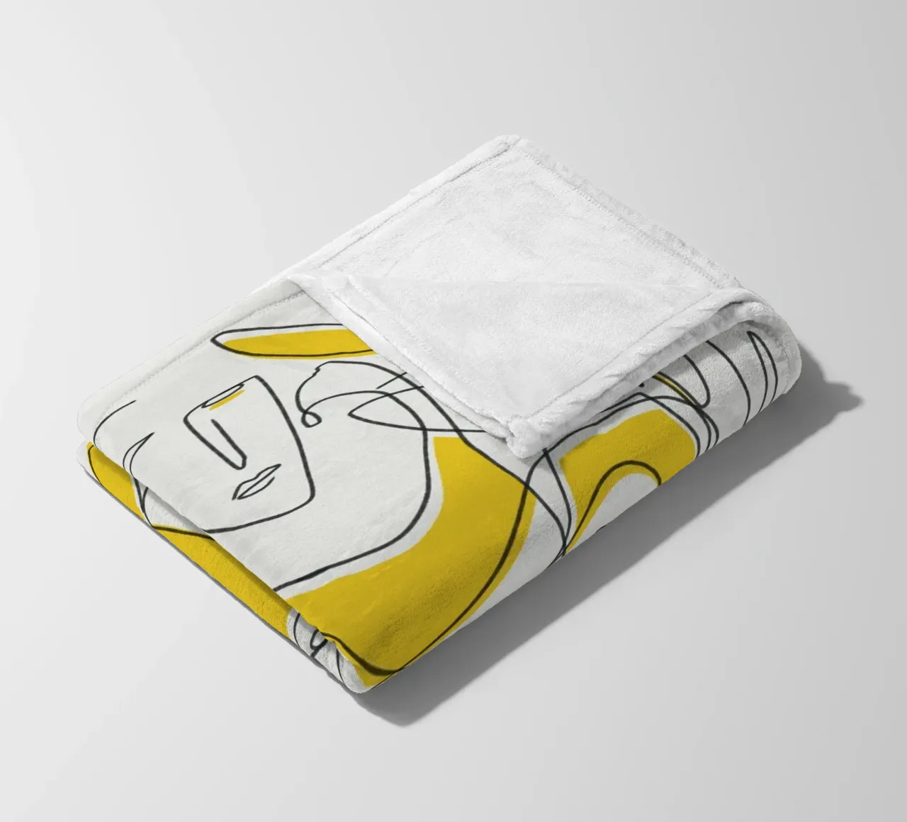 Fogliame botanico in line art coperta in pile da Little Dean