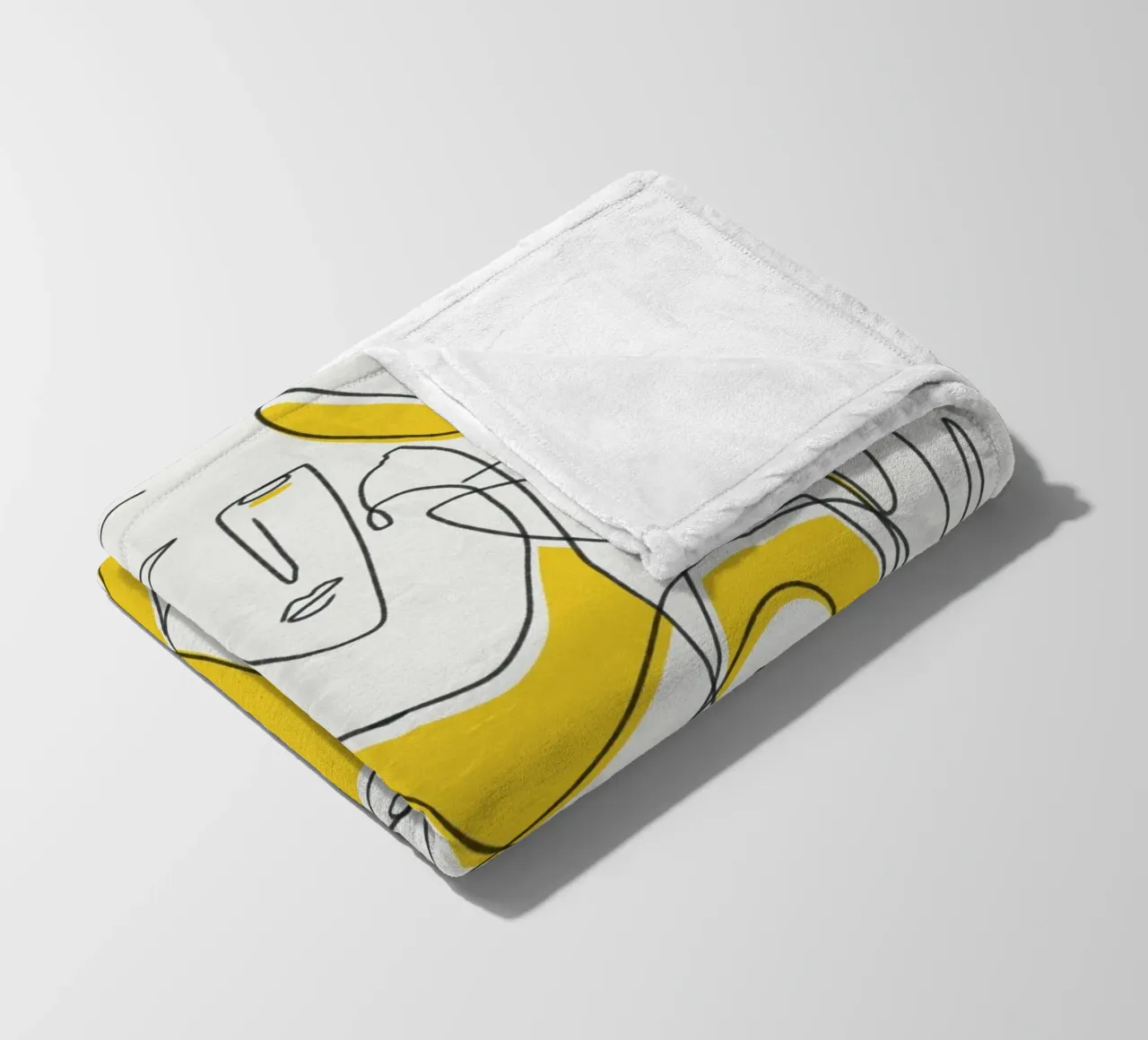 Fogliame botanico in line art coperta in pile da Little Dean