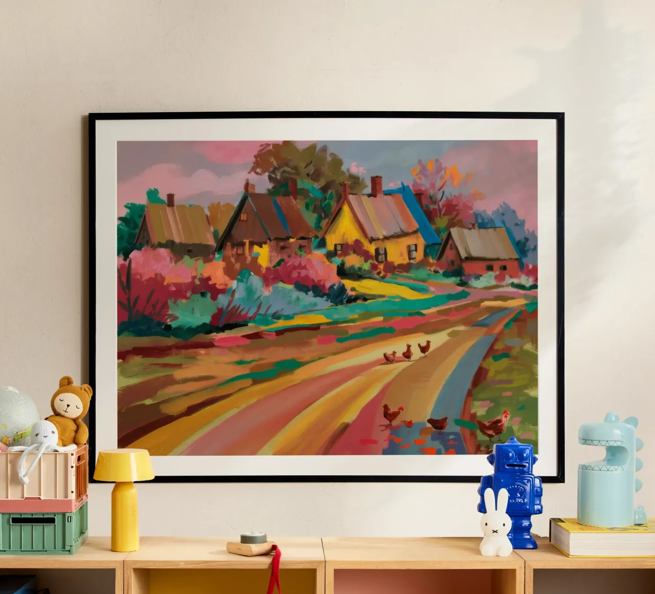 Radiosità della strada del villaggio carta hahnemühle da Radiance Landscape