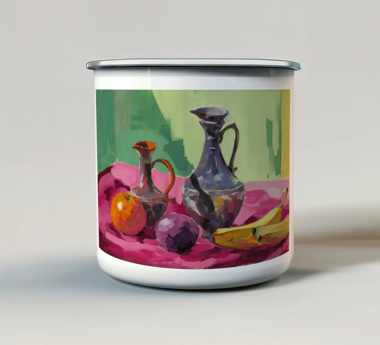 Luce di prugna di Ewer tazza in smalto da Radiance Landscape