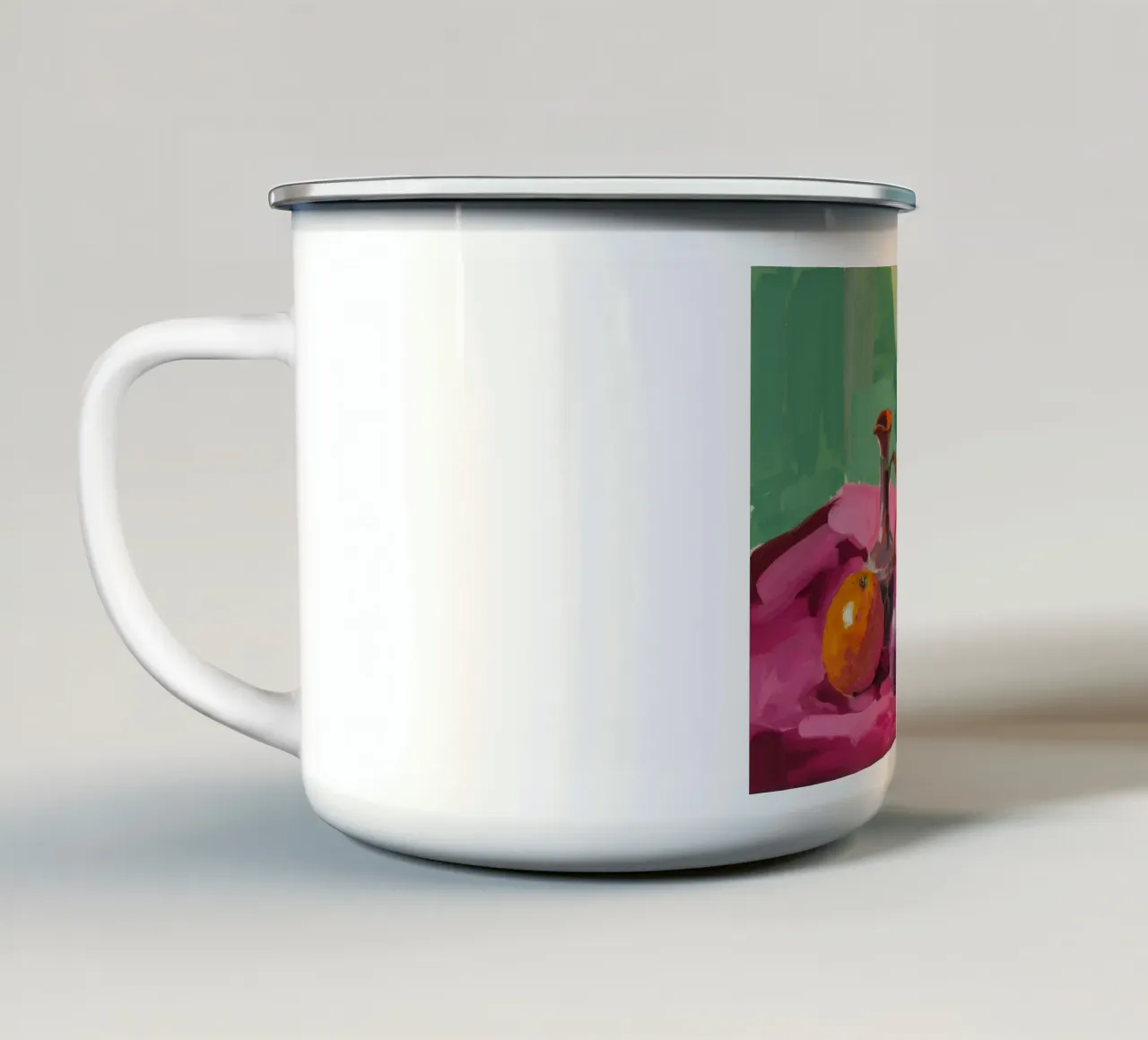 Luce di prugna di Ewer tazza in smalto da Radiance Landscape