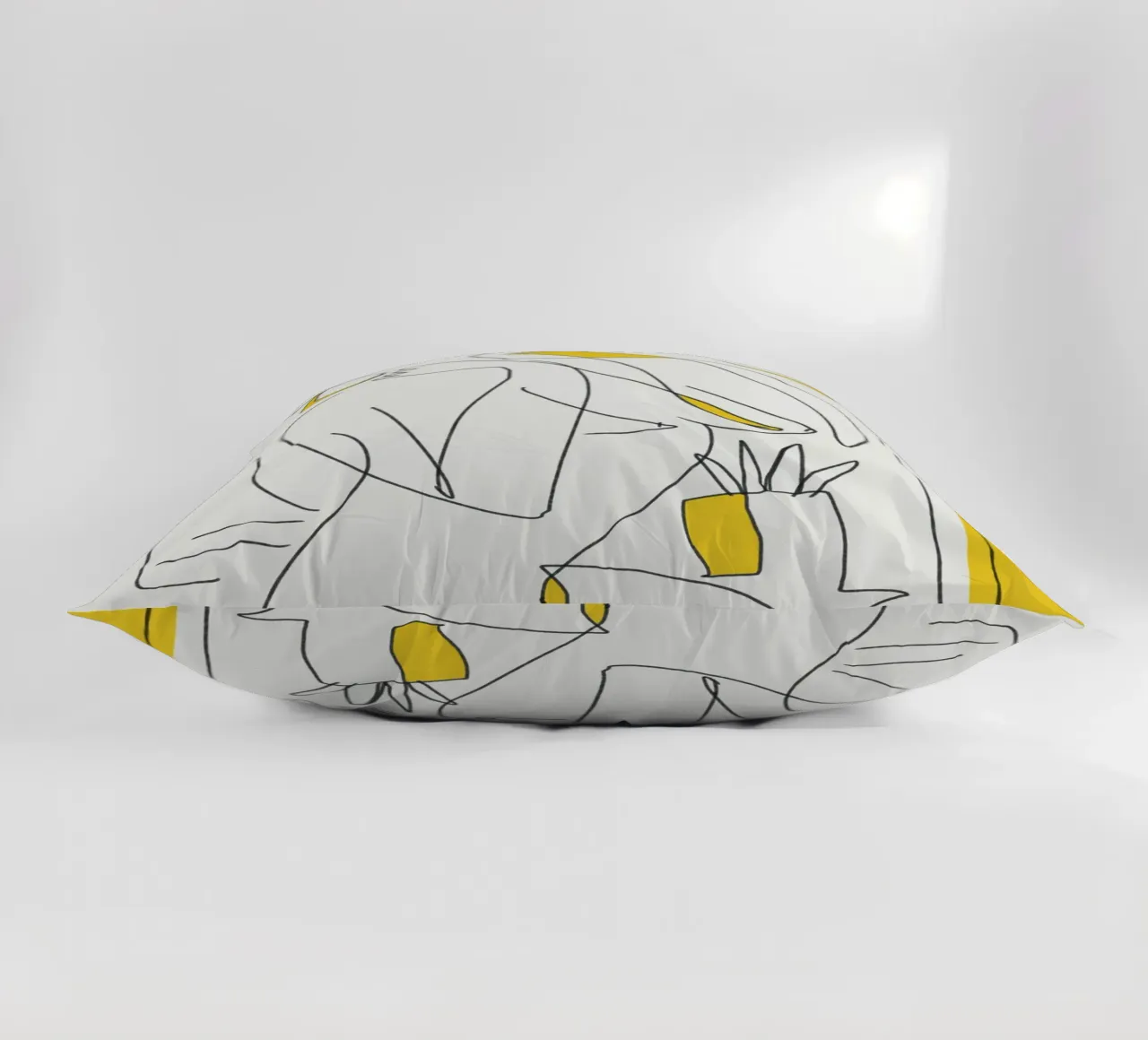 Fogliame botanico Line art - Un'opera figurativa cuscino da Little Dean