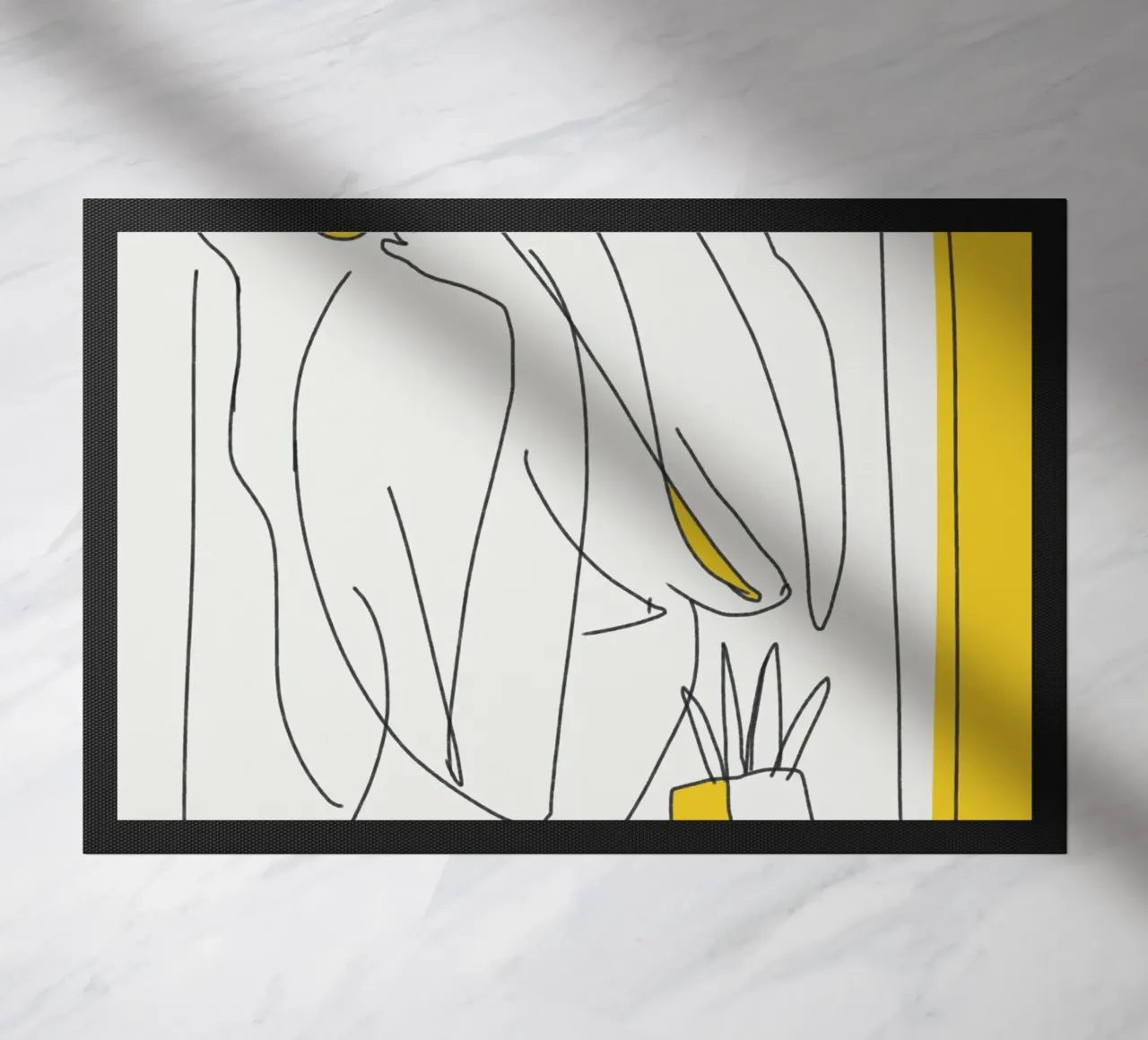 Fogliame botanico Line art - Un'opera figurativa zerbino da Little Dean