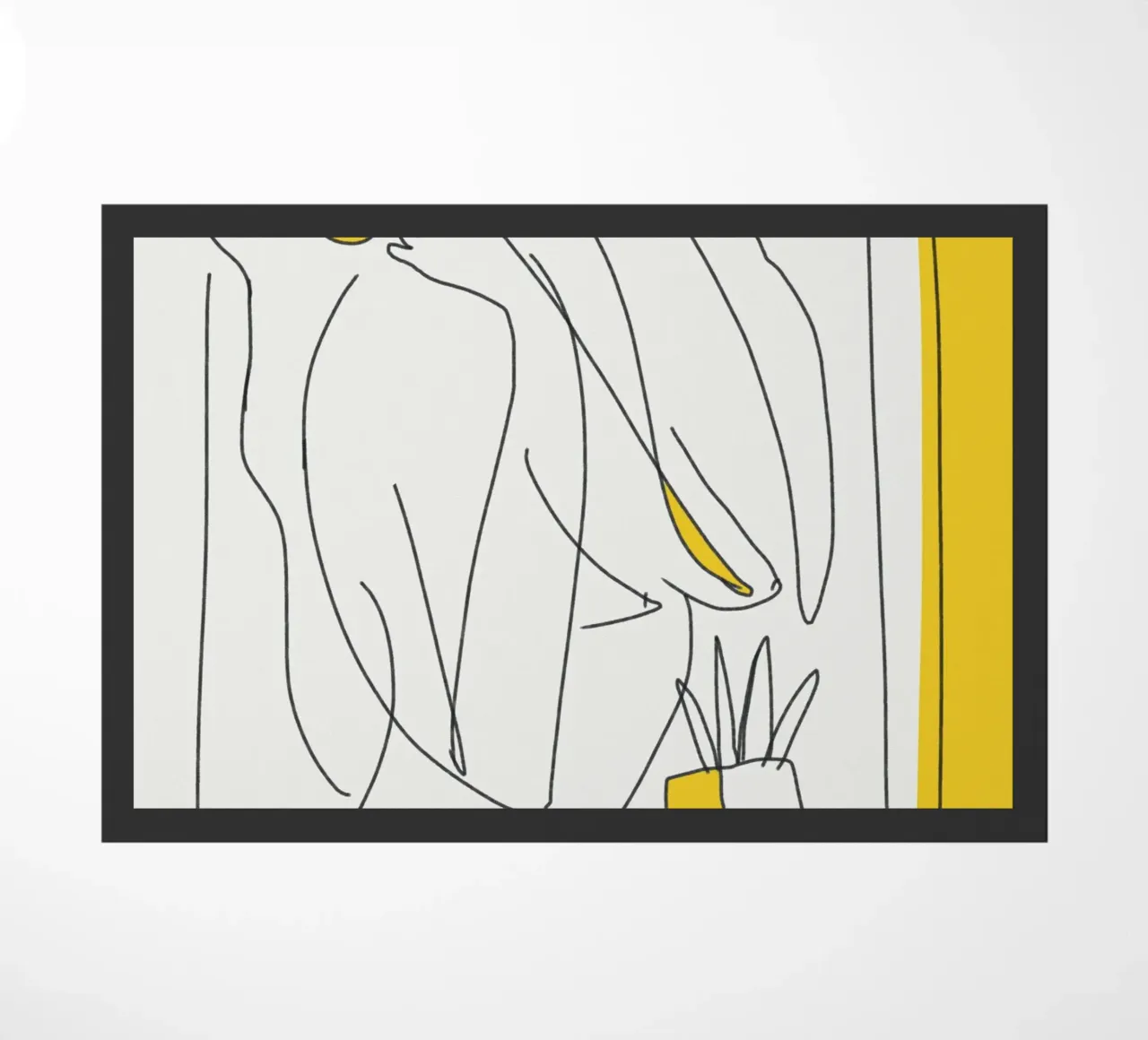 Fogliame botanico Line art - Un'opera figurativa zerbino da Little Dean