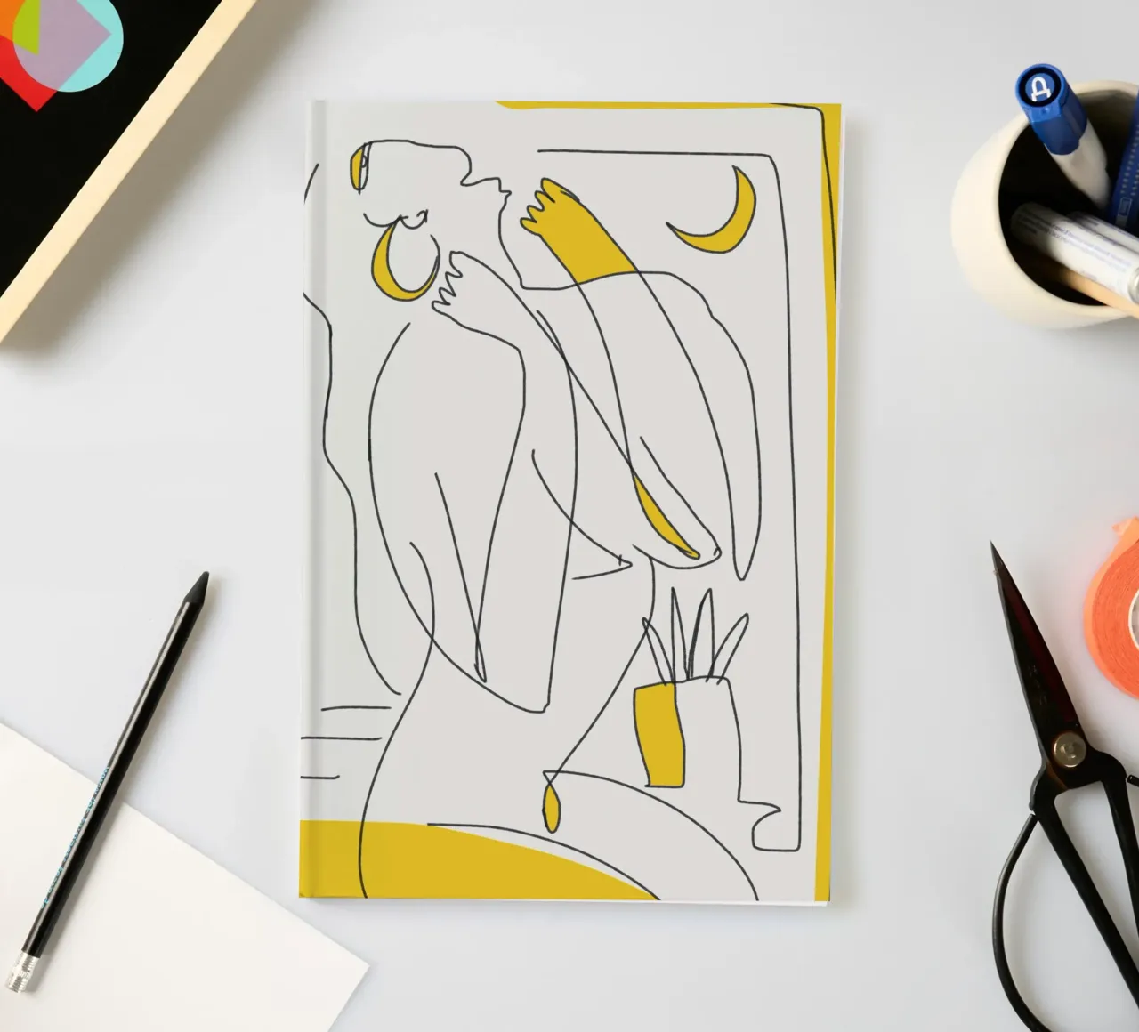 Fogliame botanico Line art - Un'opera figurativa diario da Little Dean