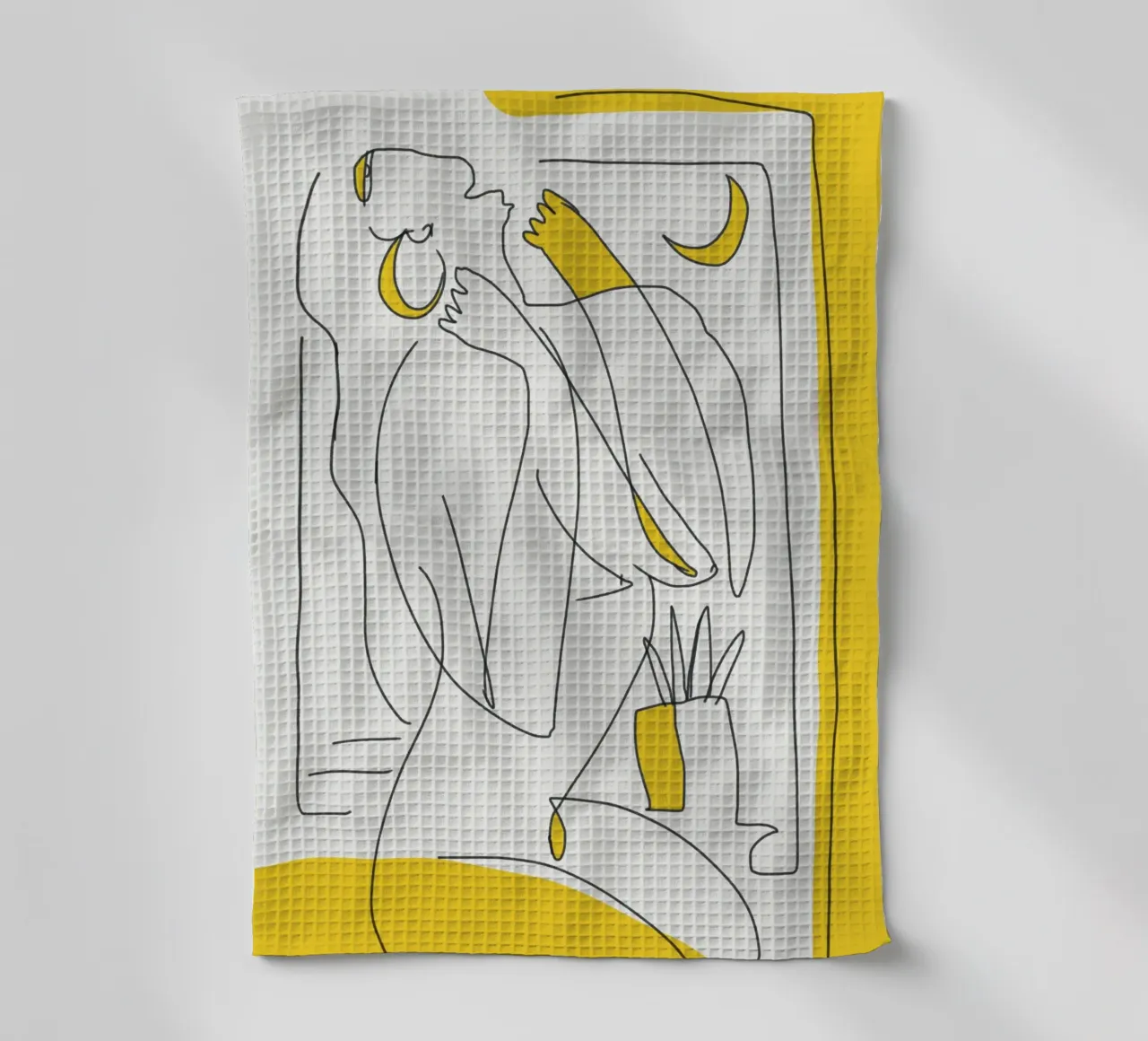 Fogliame botanico Line art - Un'opera figurativa canovaccio da cucina da Little Dean