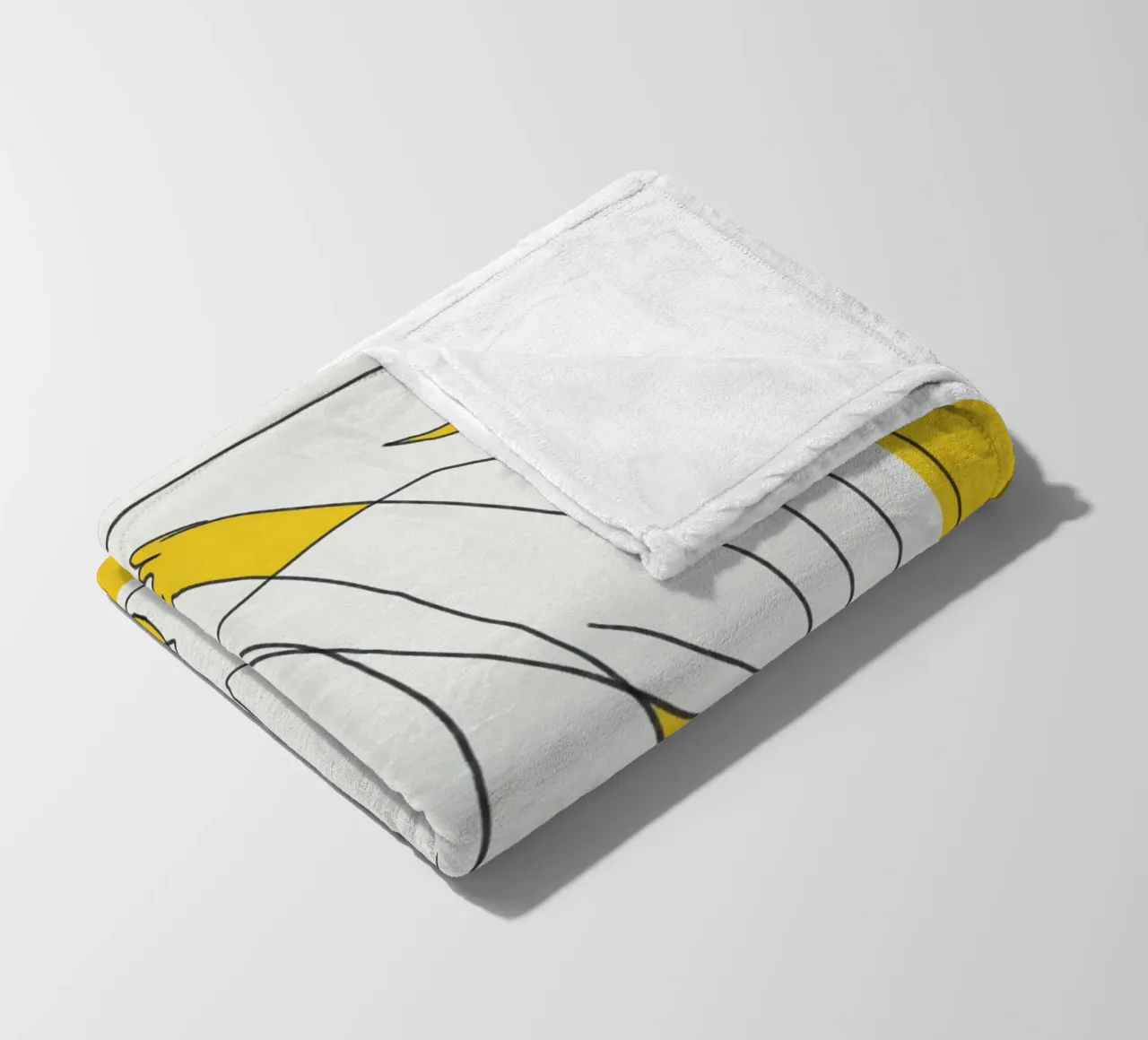 Fogliame botanico Line art - Un'opera figurativa coperta in pile da Little Dean