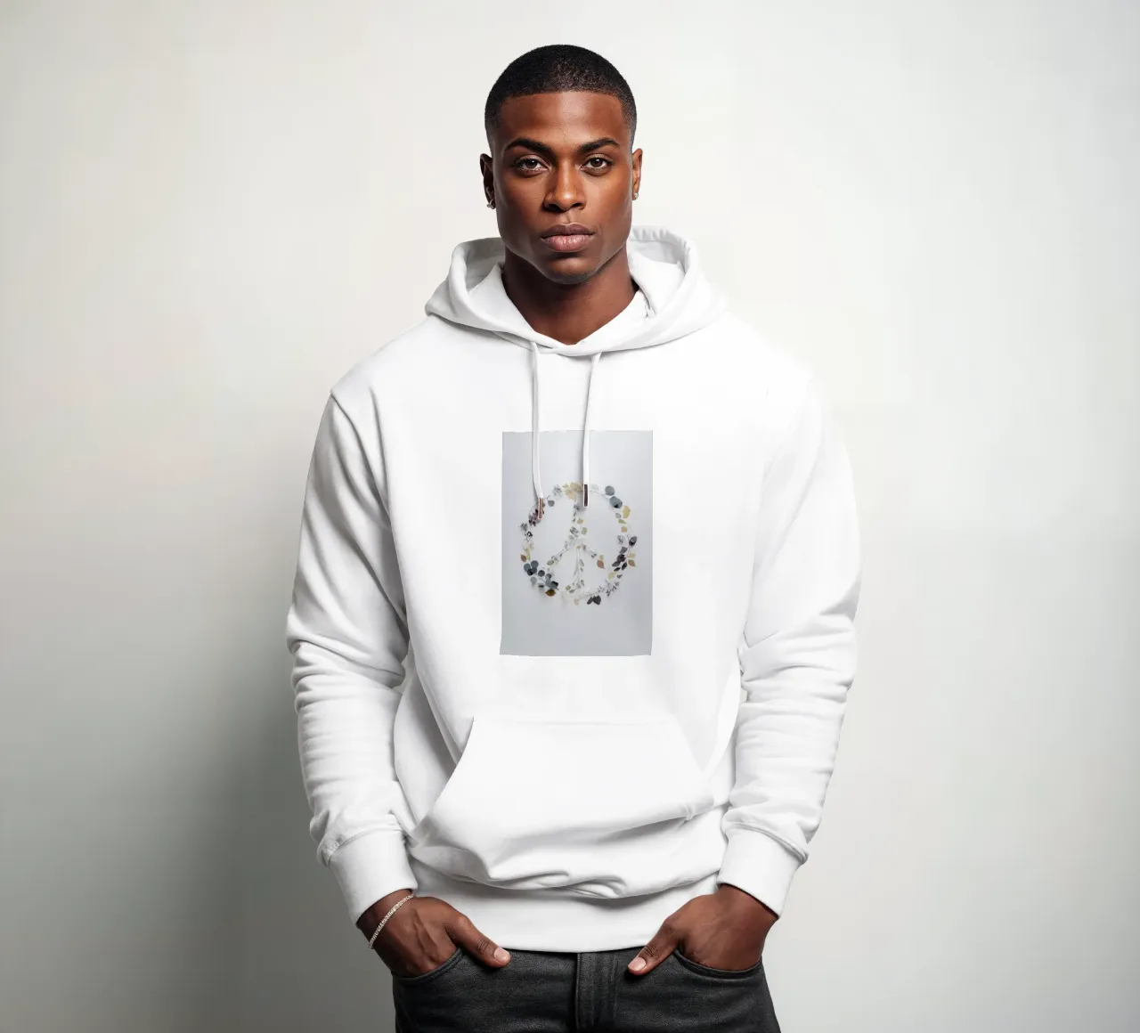 Flowers & Branches Peace sudadera con capucha de Studio Nahili