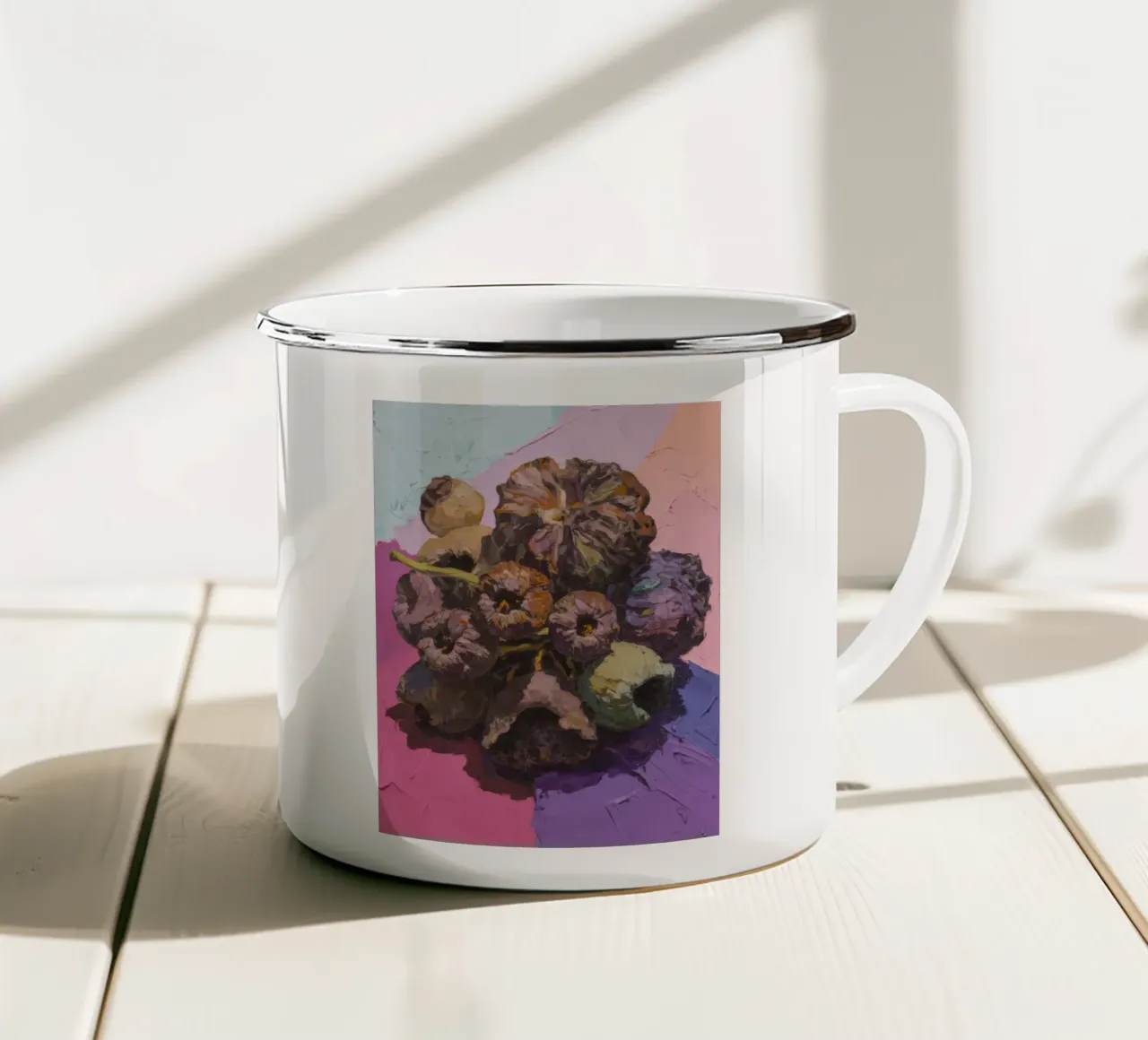 Il regno viola del carciofo tazza in smalto da Radiance Landscape