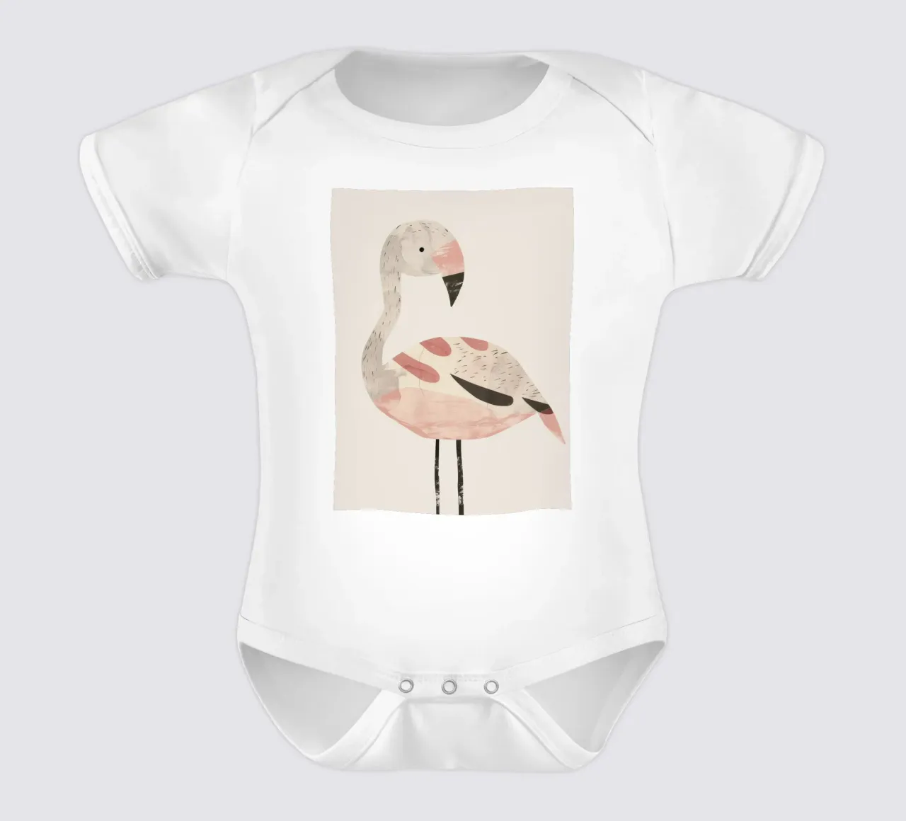 Flamant gracieux dans des tons pastel de rêve body bébé de DesignDoodle