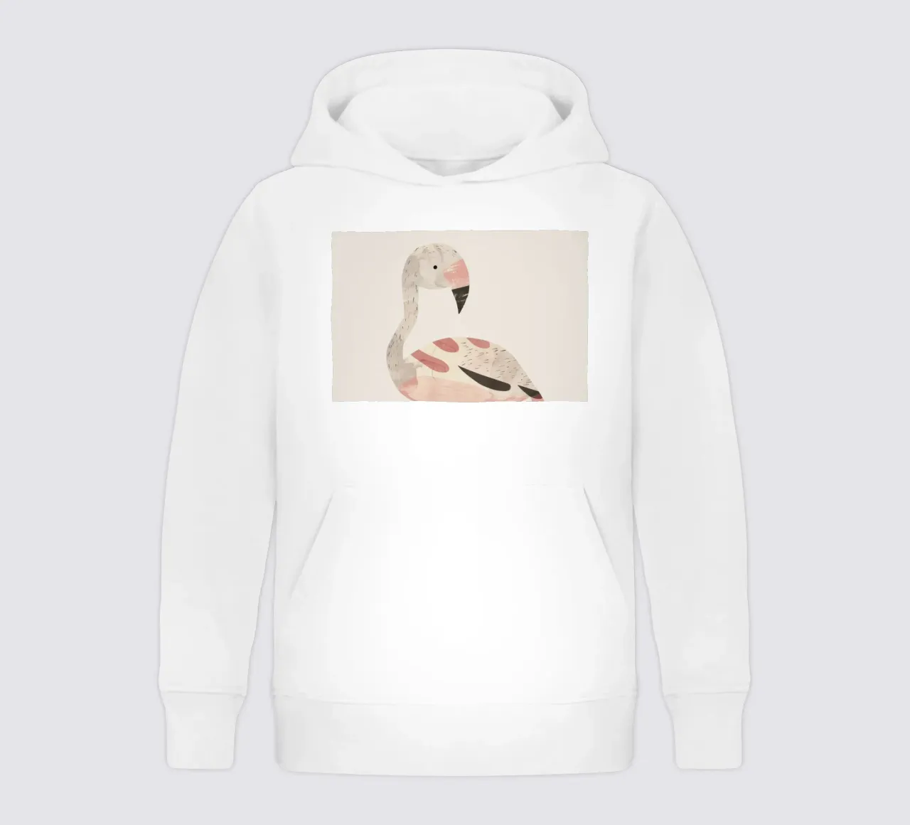 Graceful Flamingo in Dreamy Pastel Hues kids hoodie by DesignDoodle